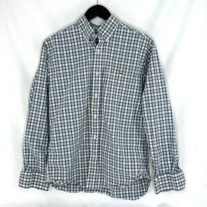 Fish Hippie Blue Plaid Stretch Button Up Shirt Men’s Medium